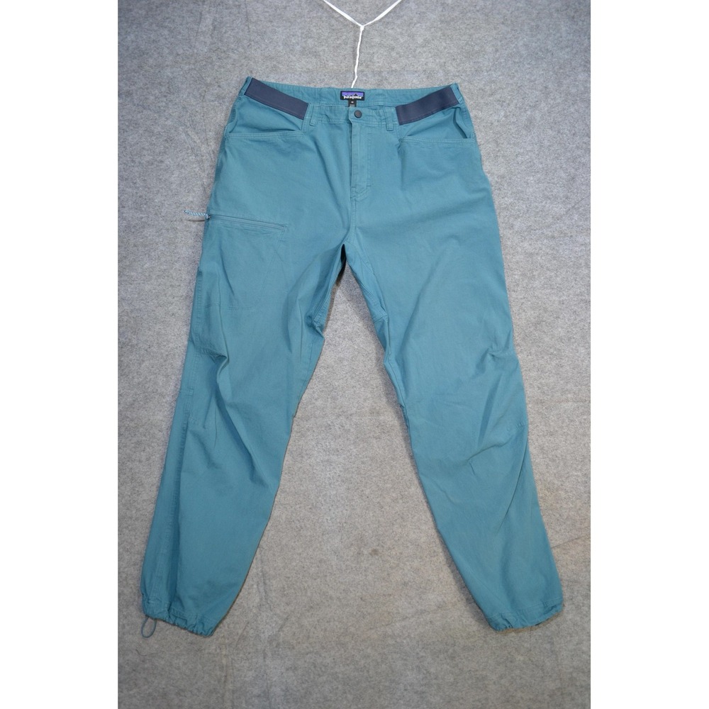Patagonia Jogger Pants Mens 36x30 Blue Venga Rock Climbing Zip Pocket Hiking